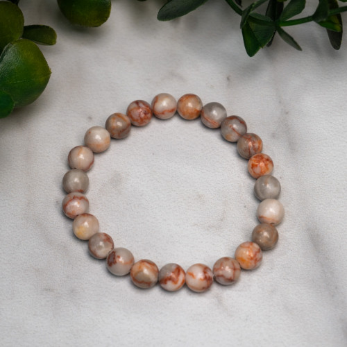 Red Vein Jasper 8mm Bracelet