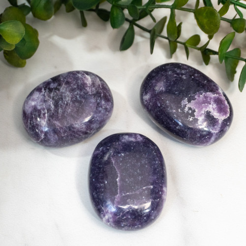 A+ Lepidolite Palmstone