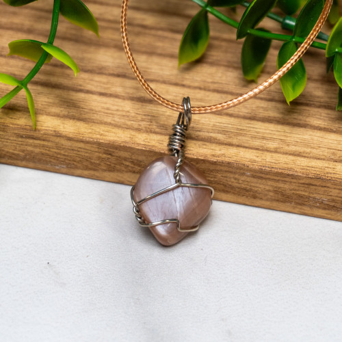 Peach Moonstone Wire Wrap #2