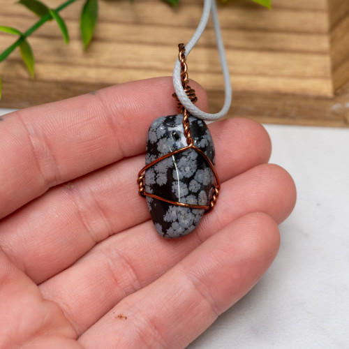 Snowflake Obsidian Wire Wrap #3