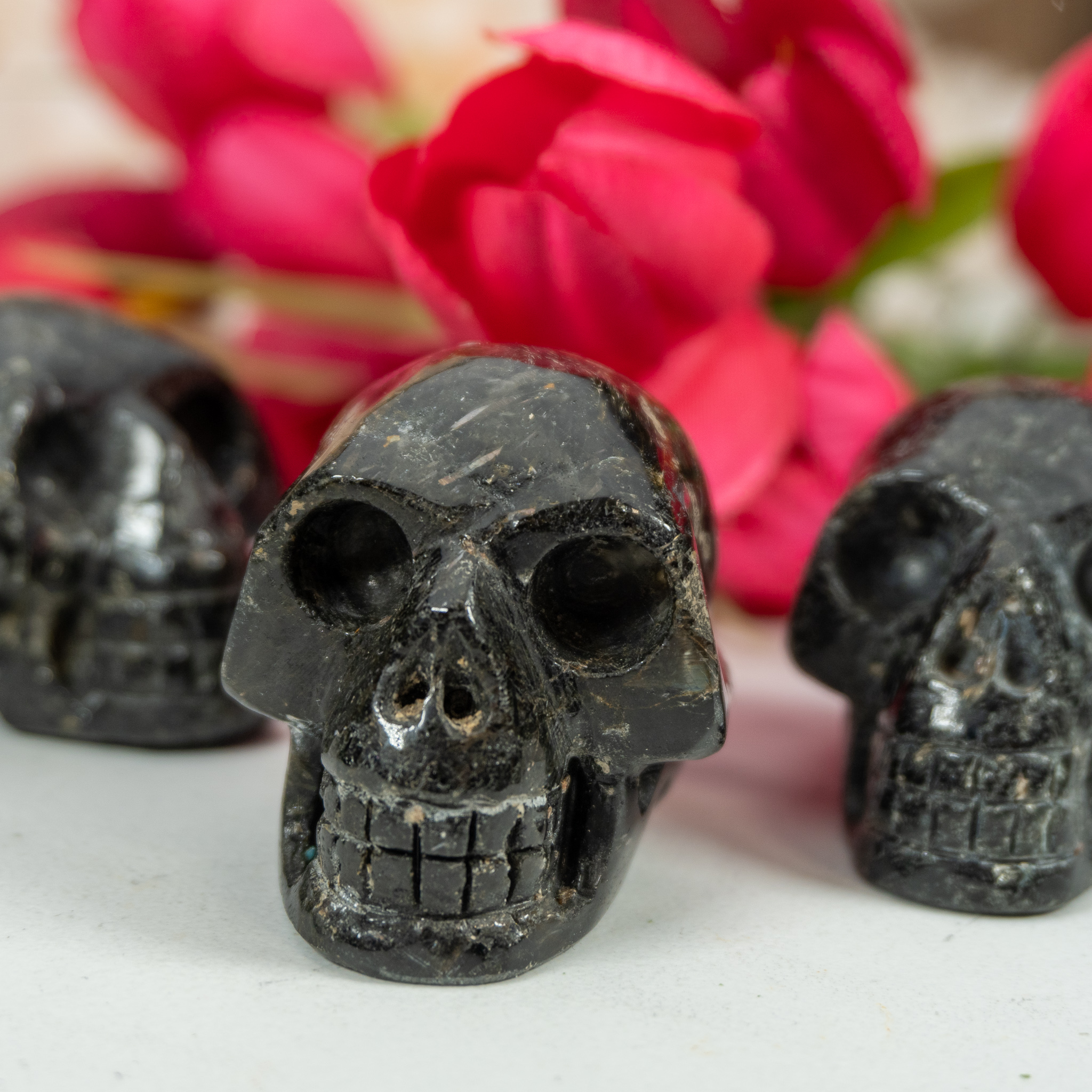 Large Nuummite Skull