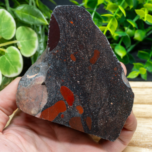 Half Polished Jelly Bean Jasper in Iron Ore