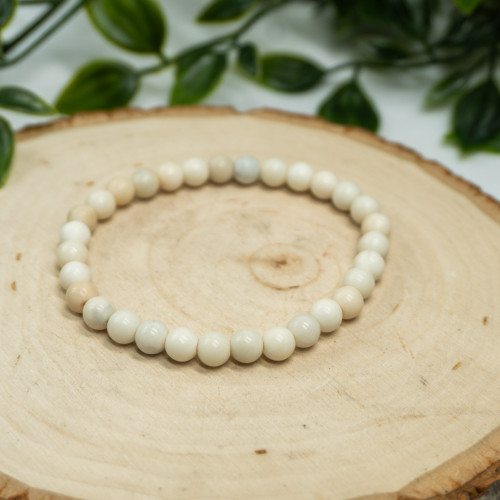 White Jade Bracelet (6mm)