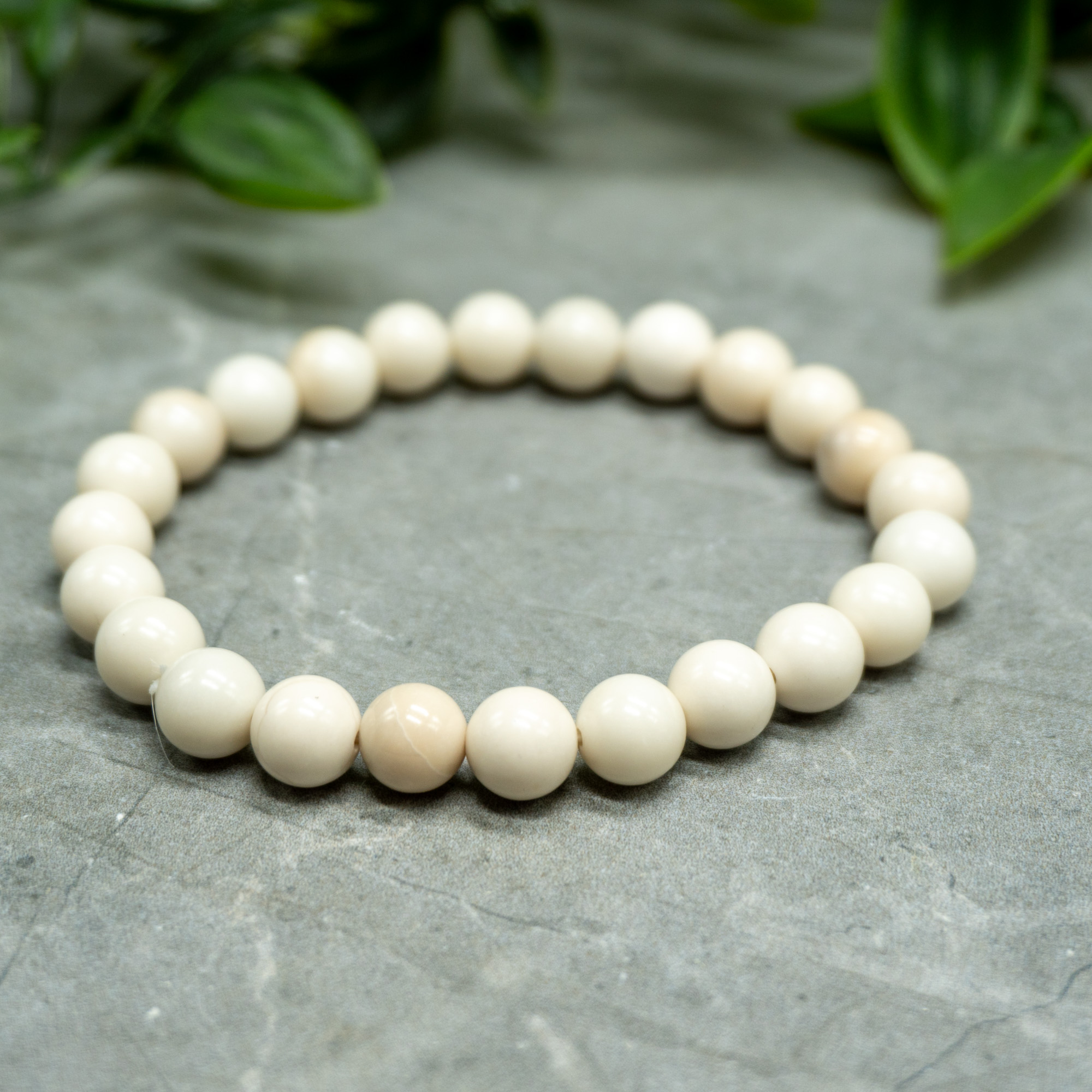 White Jade Bracelet 8mm