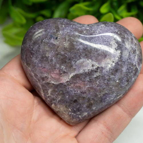 Lepidolite Heart with Pink Tourmaline