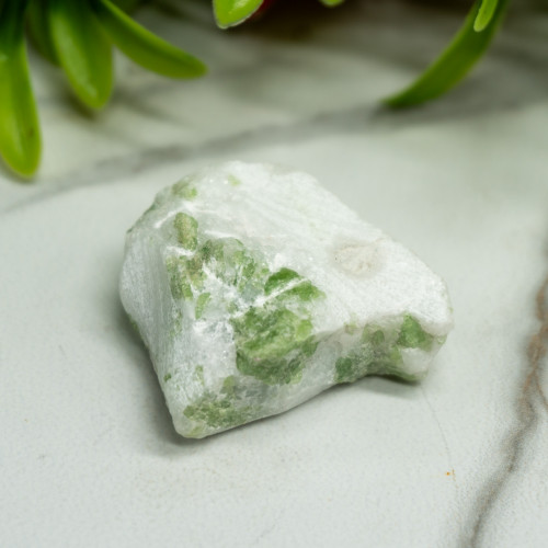 Pargasite in White Marble #1