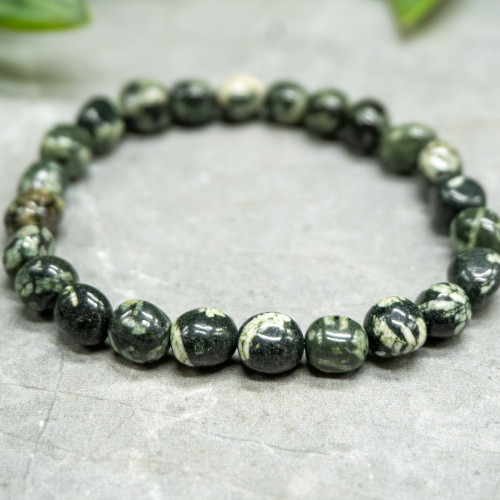 Chinese Writing Stone Bracelet