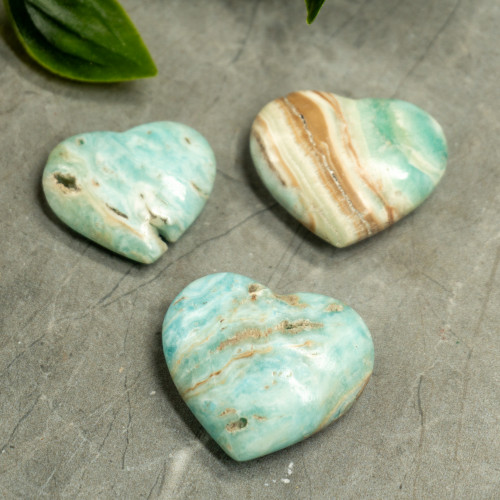 Small Caribbean Blue Calcite Heart