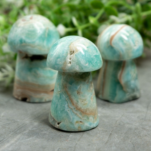 Random Caribbean Blue Calcite Mushroom