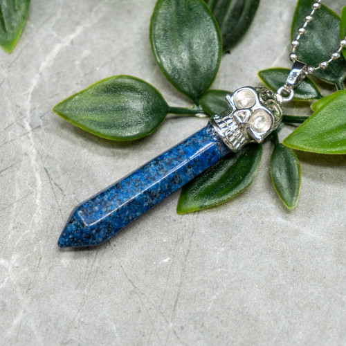 Lapis Lazuli Skull Point Necklace