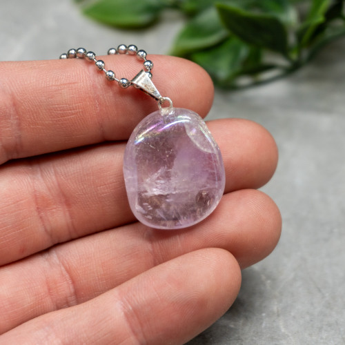 Aura Amethyst Polished Necklace