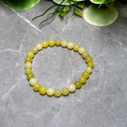 Yellow Jade Bracelet 6mm