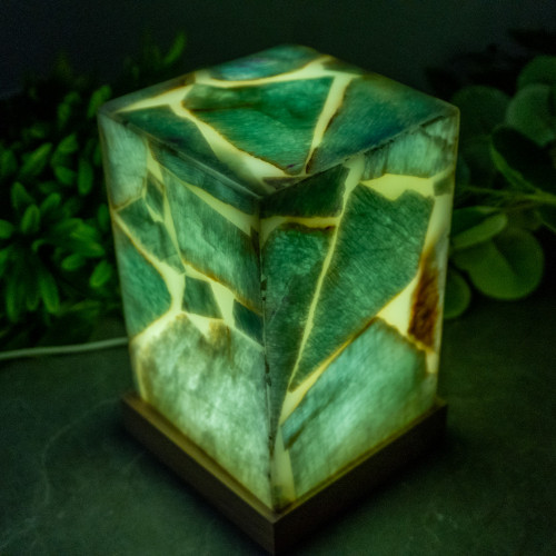 Amazonite Large Rectangle Lamp #2