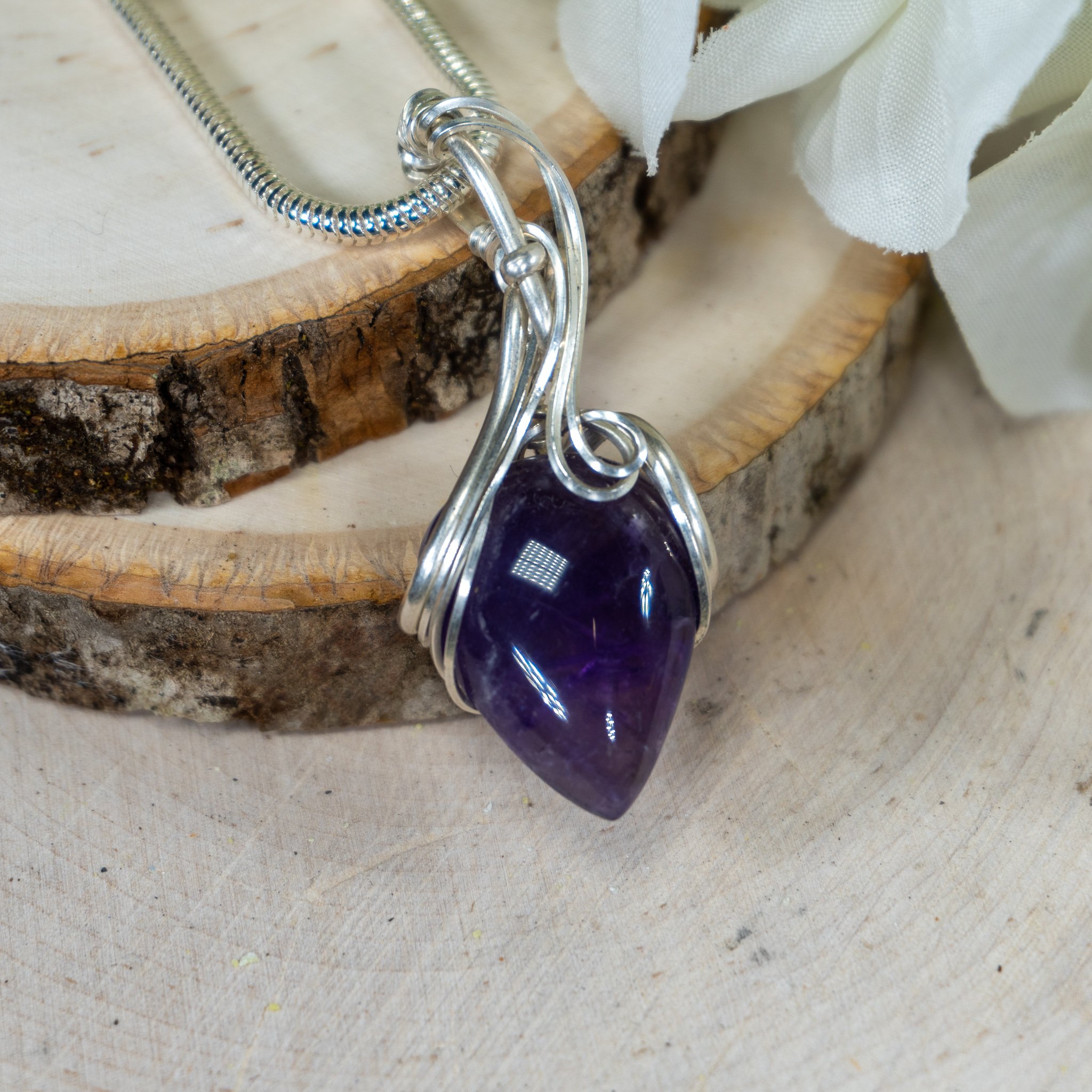 Amethyst Teardrop Wrap The Crystal Council