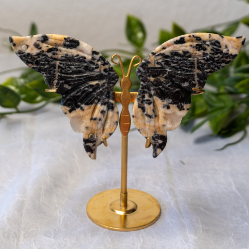 Pink Zebra Jasper Small Butterfly #2