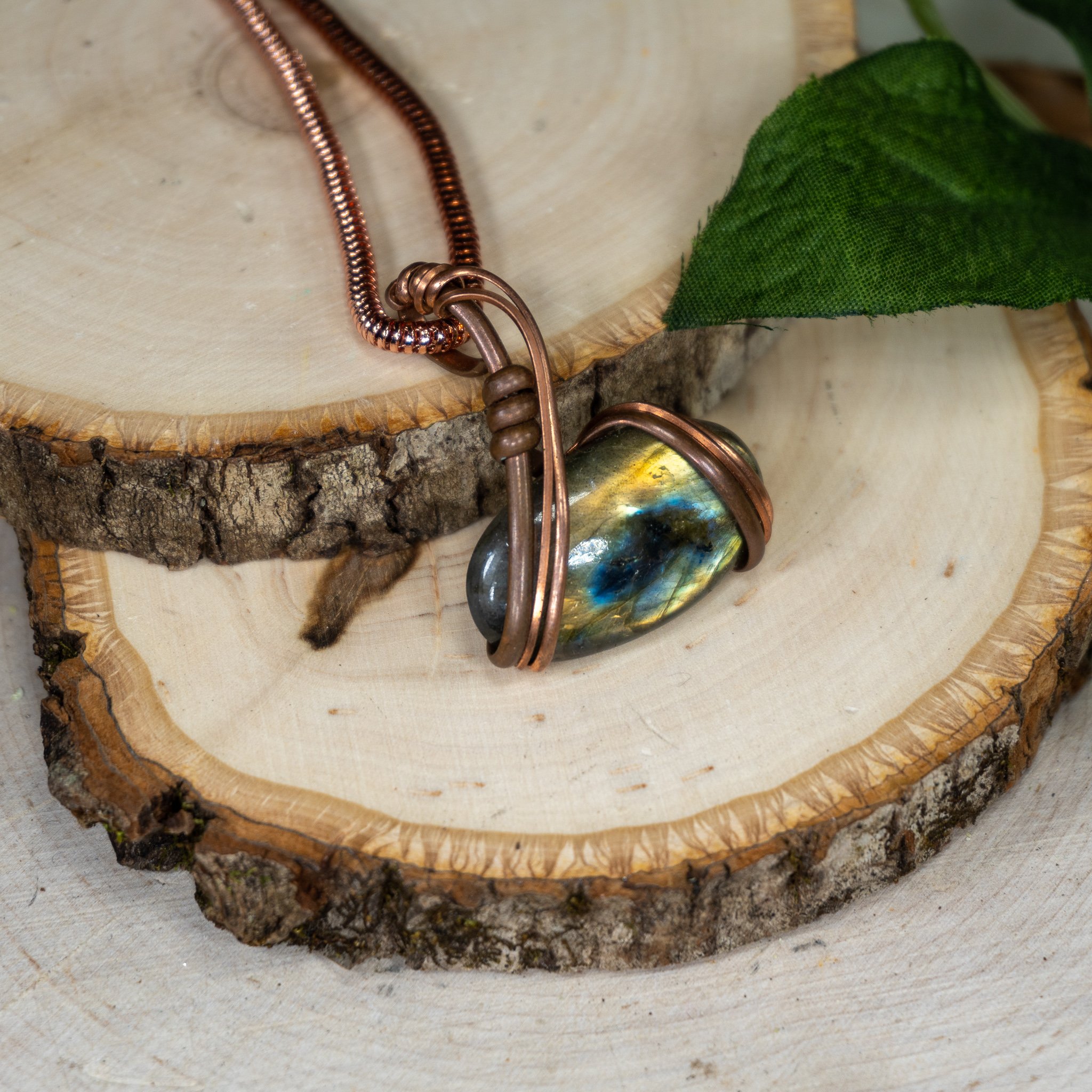 Labradorite Yellow Flash Wrap The Crystal Council