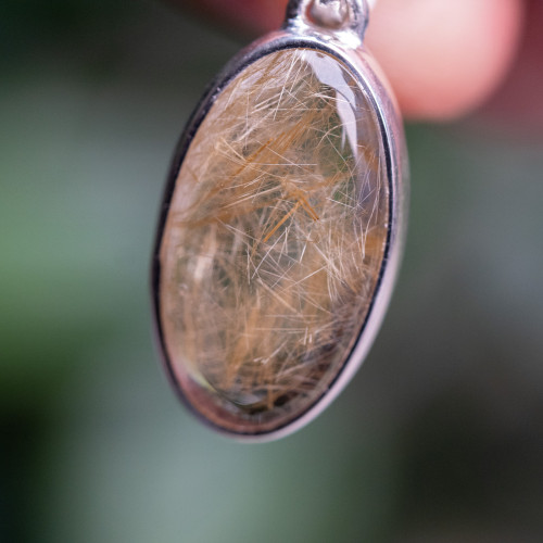 Rutile in Quartz Pendant #3