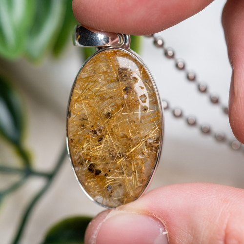 Rutile in Quartz Pendant #1