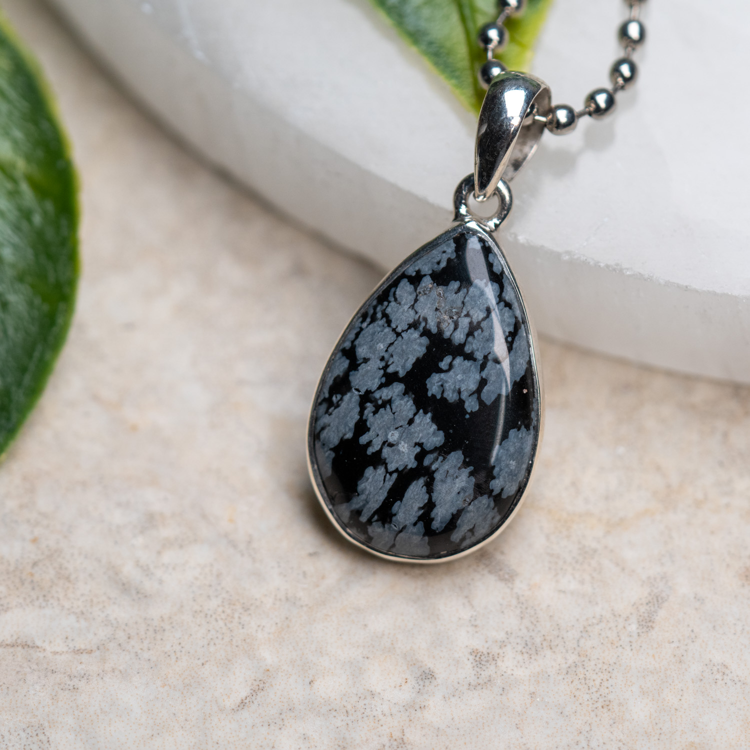 Snowflake Obsidian Pendant #2 - The Crystal Council