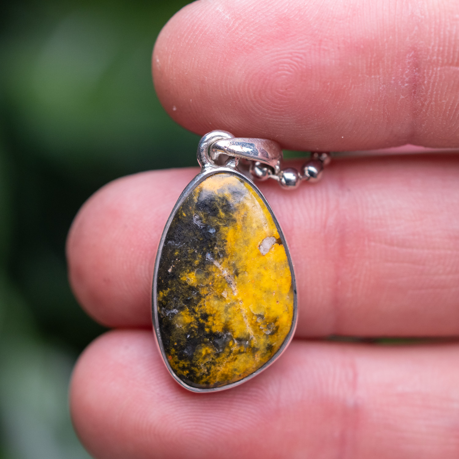 Bumble Bee Jasper Pendant #1 - The Crystal Council