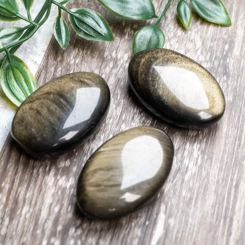 Golden Sheen Obsidian Palmstone