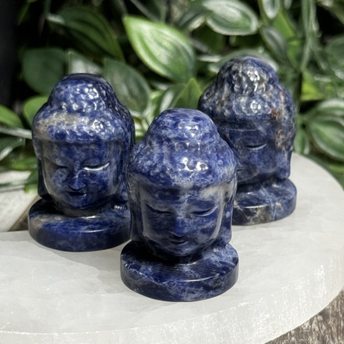 Sodalite Buddha Head