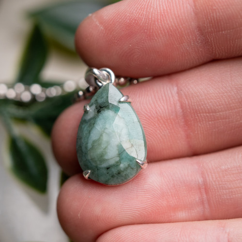 Facetted Emerald Pendant #1