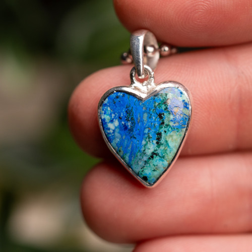 Chrysocolla and Azurite Pendant #1