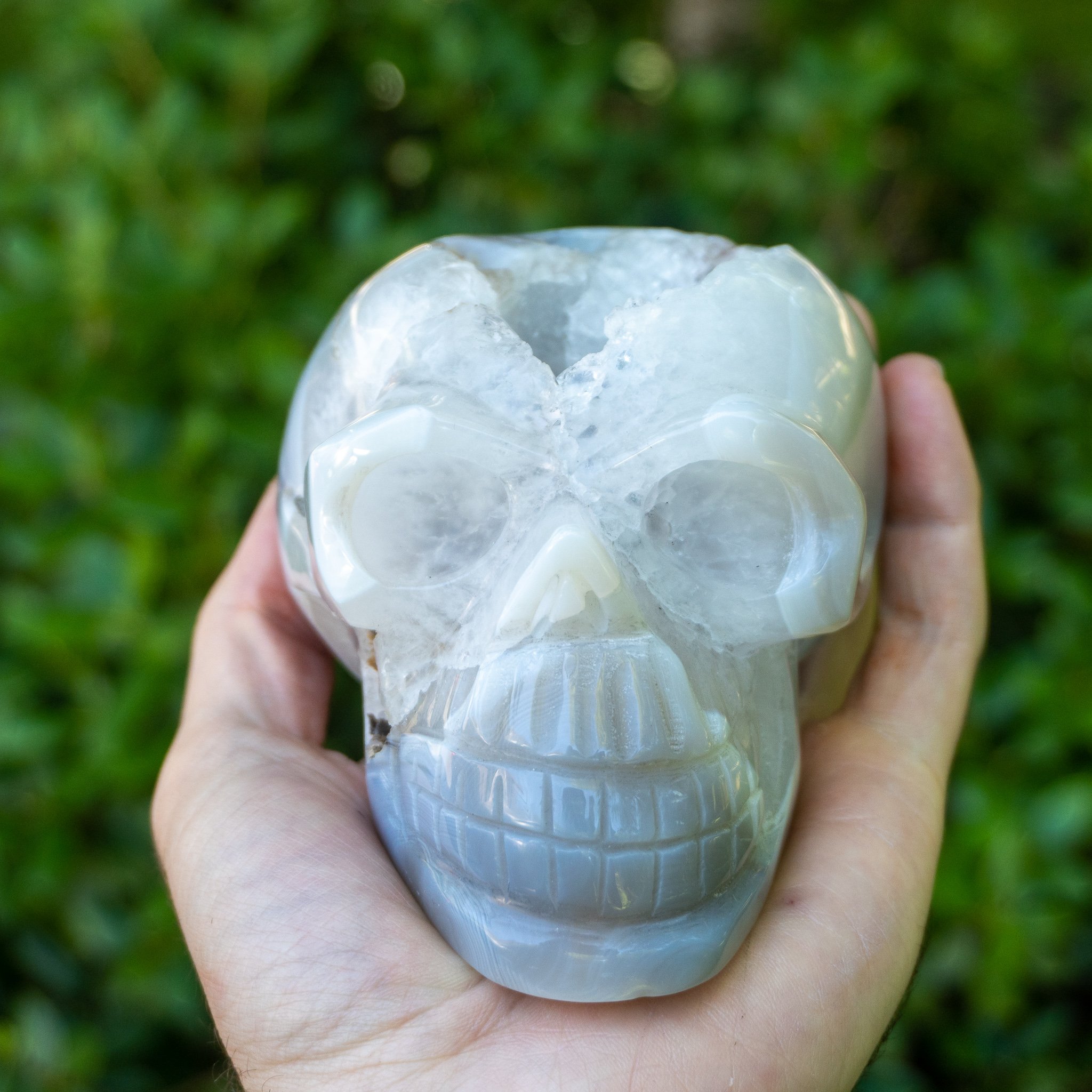Banded Agate Cave Skull