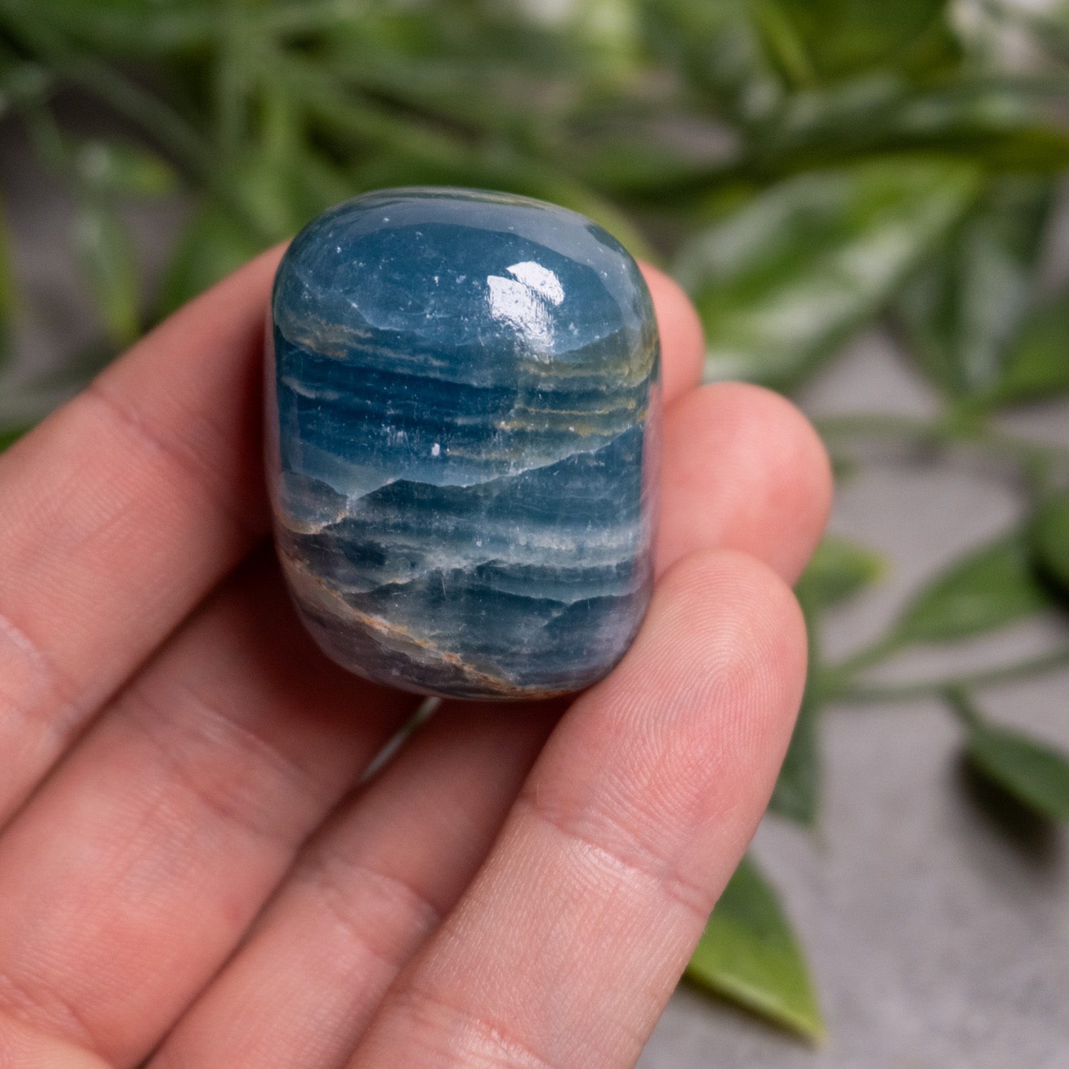 Blue Onyx Polished #10 - The Crystal Council