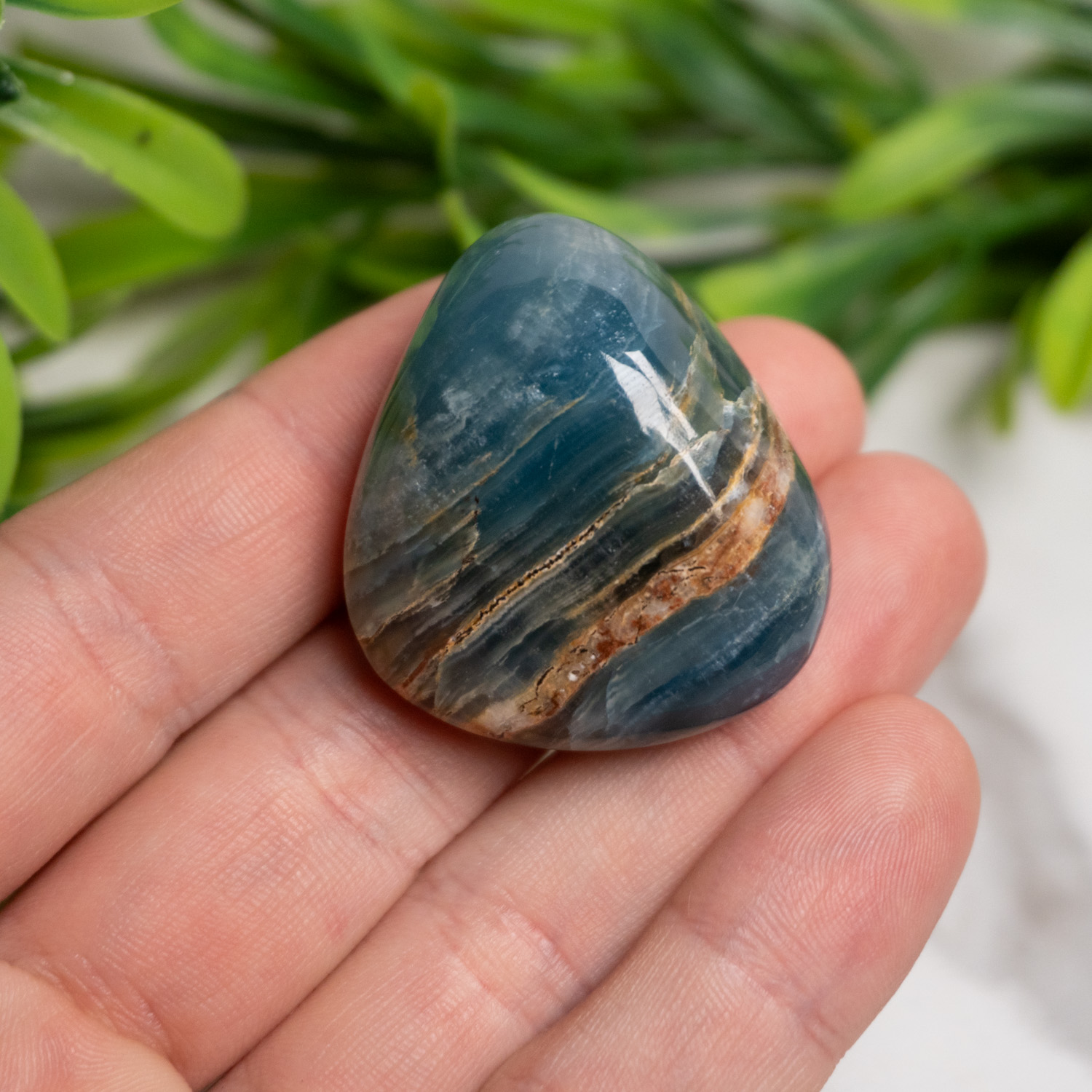 Blue Onyx Polished #2 - The Crystal Council