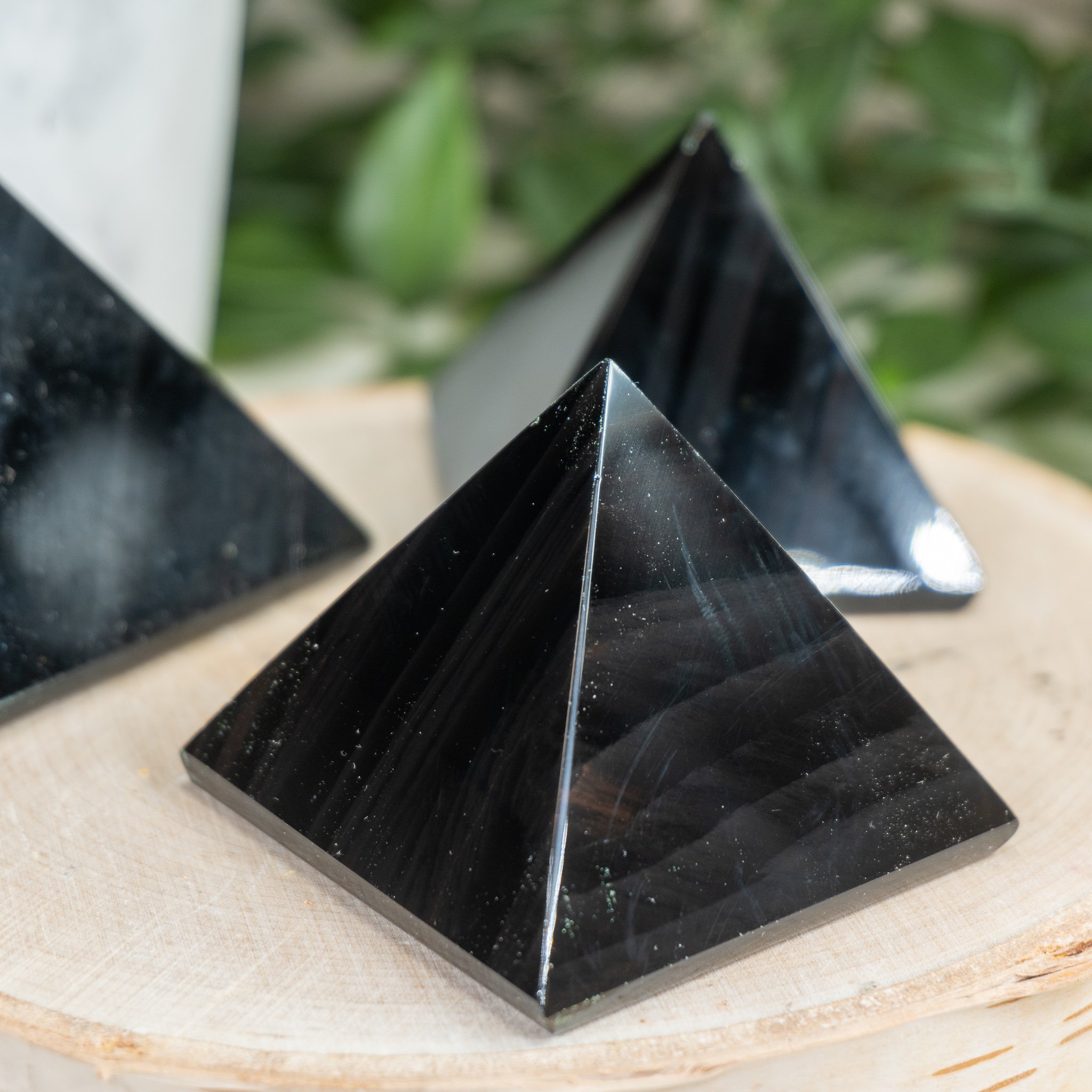 Midnight Lace Obsidian Pyramid