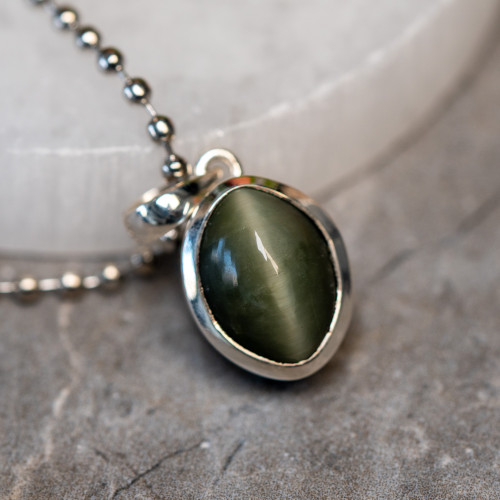 Cats Eye Apatite Pendant #1