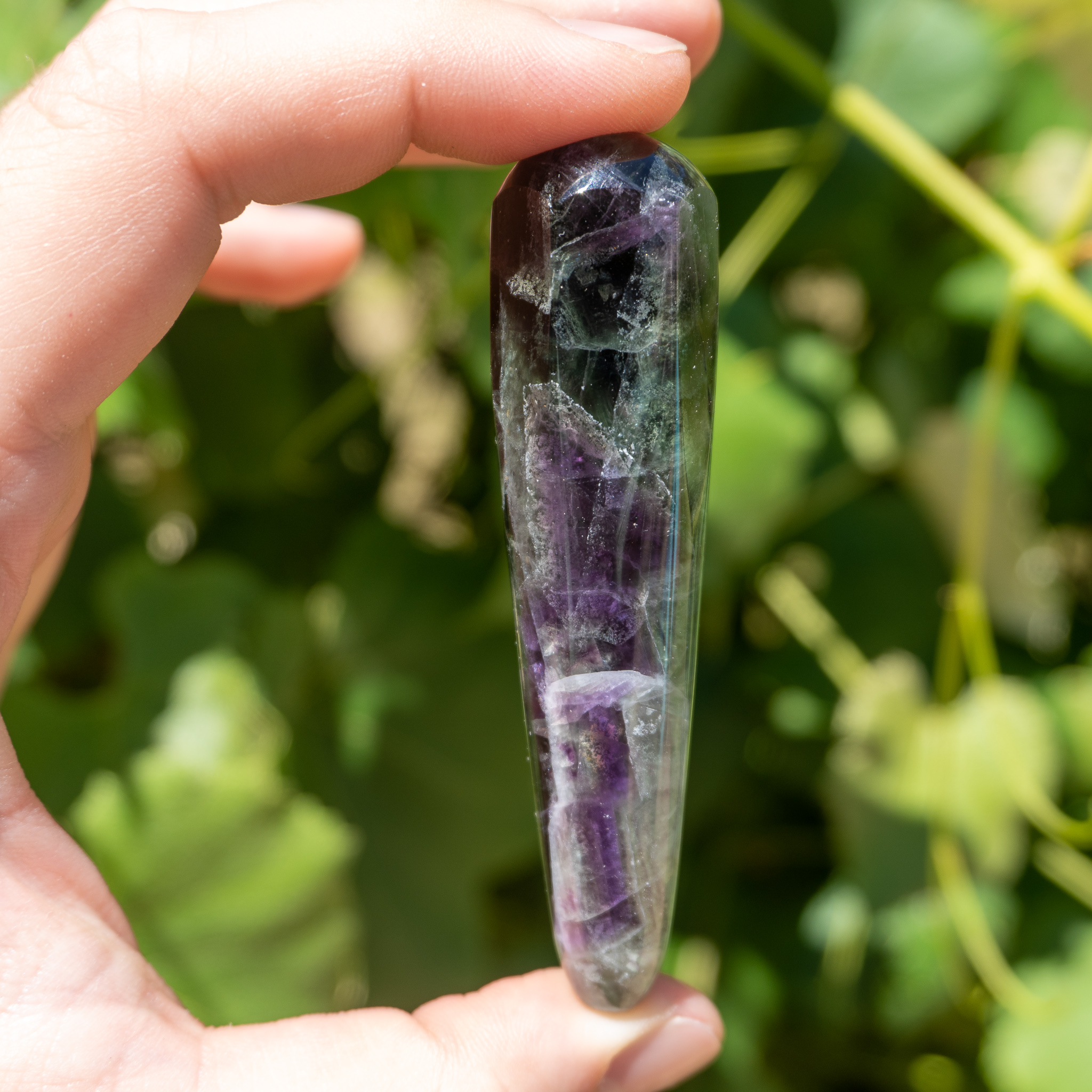 Green & Purple Fluorite Wand