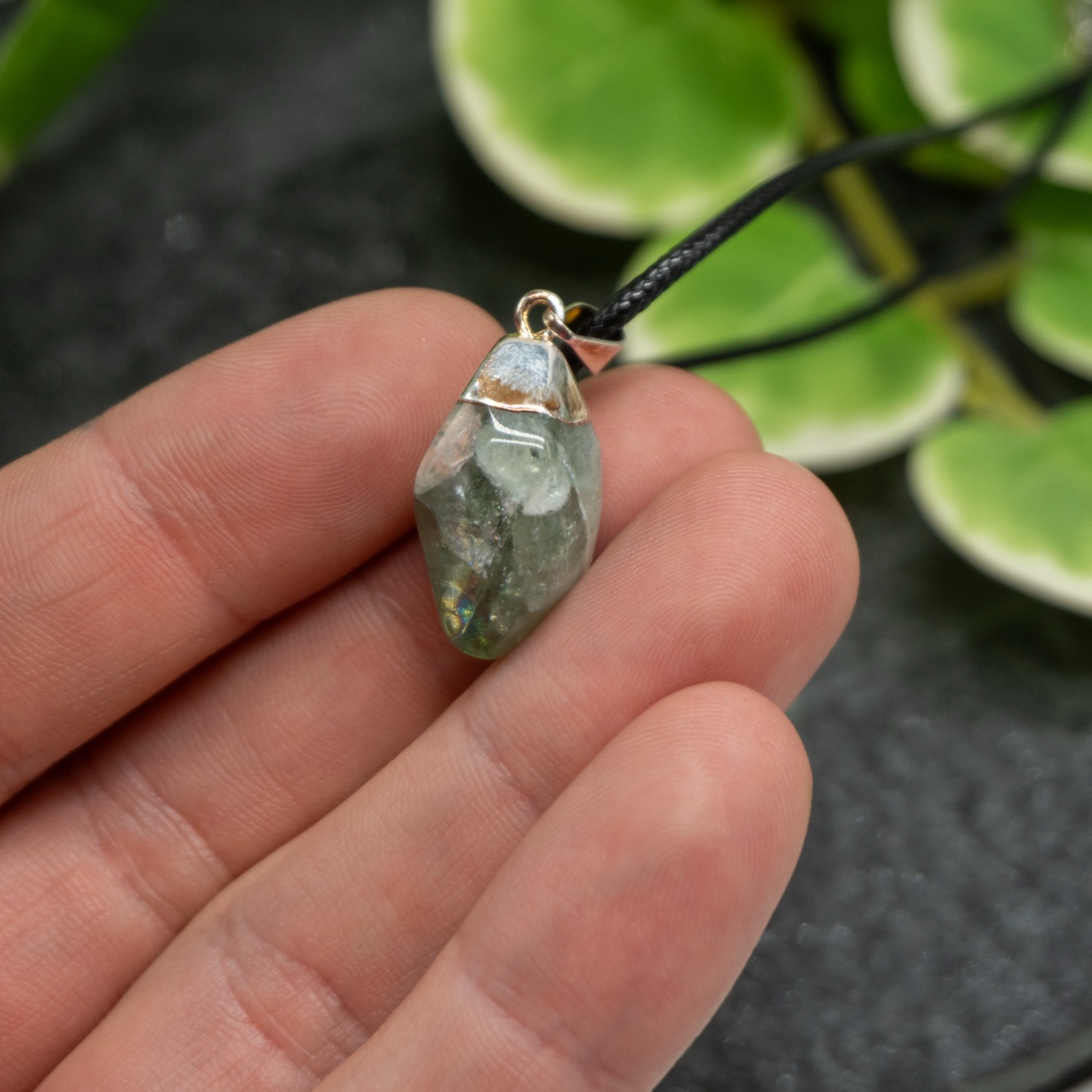 Prasiolite Polished Necklace