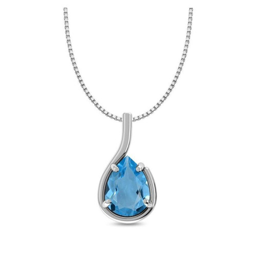 Facetted Blue Topaz Random Pendant #1