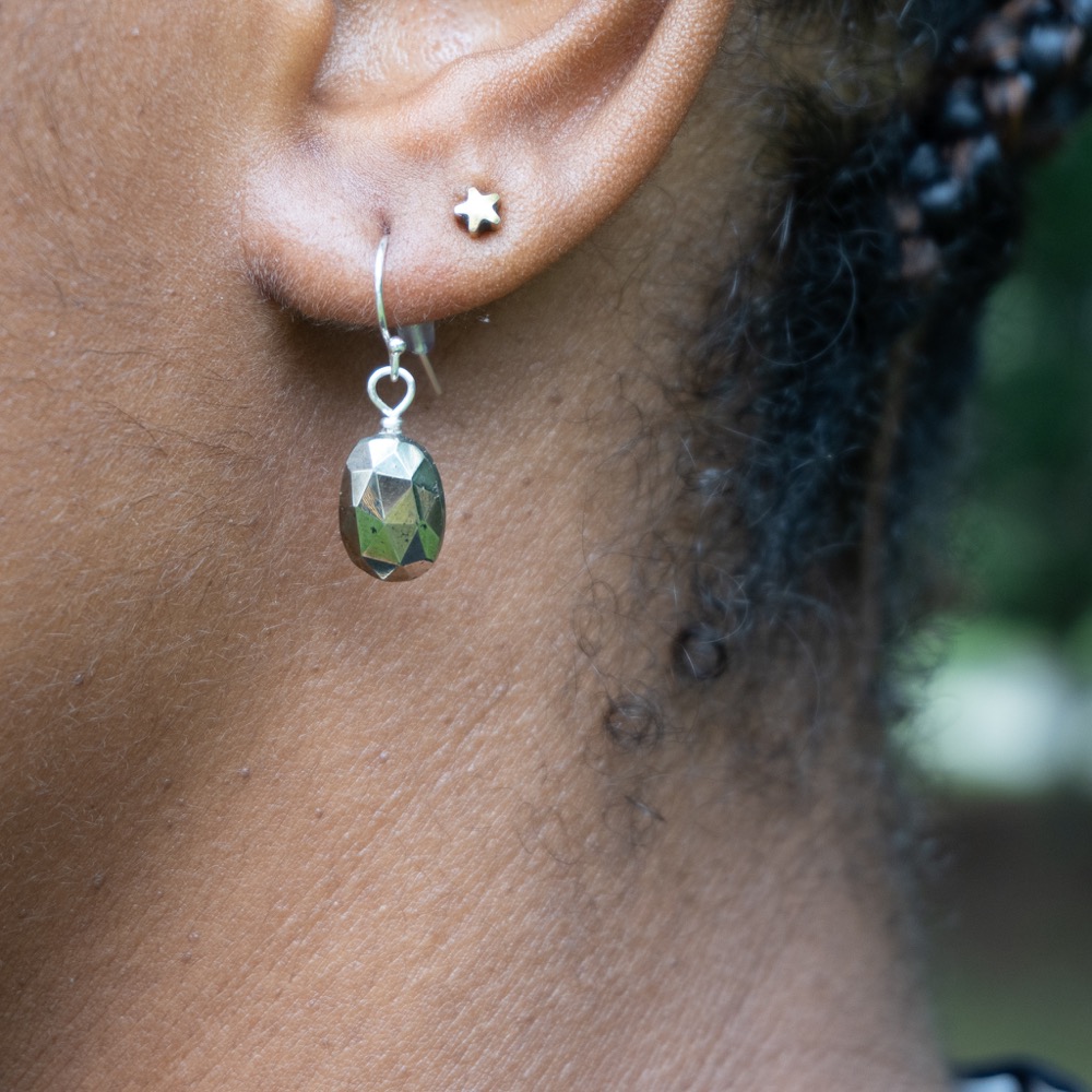 Pyrite Dangling Earrings