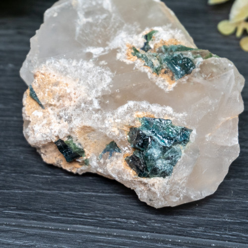 Blue Tourmaline & Green Tourmaline on Smoky Quartz #1