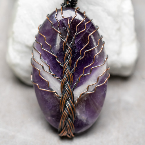 Chevron Amethyst Necklace #1