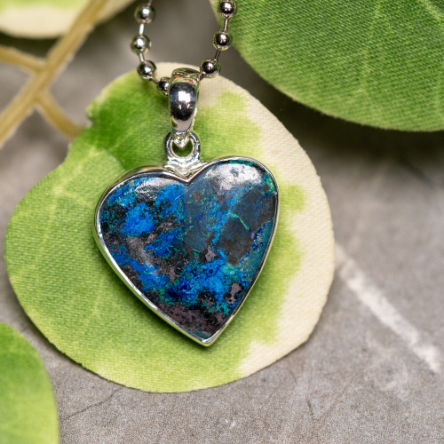 Azurite Heart Necklace #2