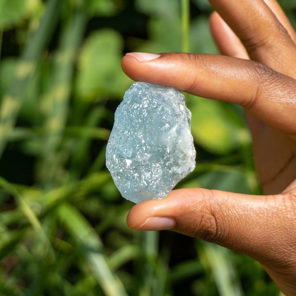 Large Natural Raw Blue Topaz - The Crystal Council