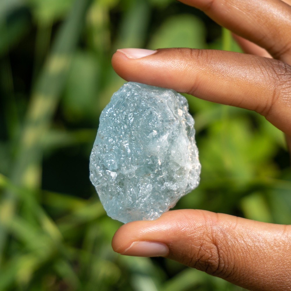 Large Natural Raw Blue Topaz - The Crystal Council