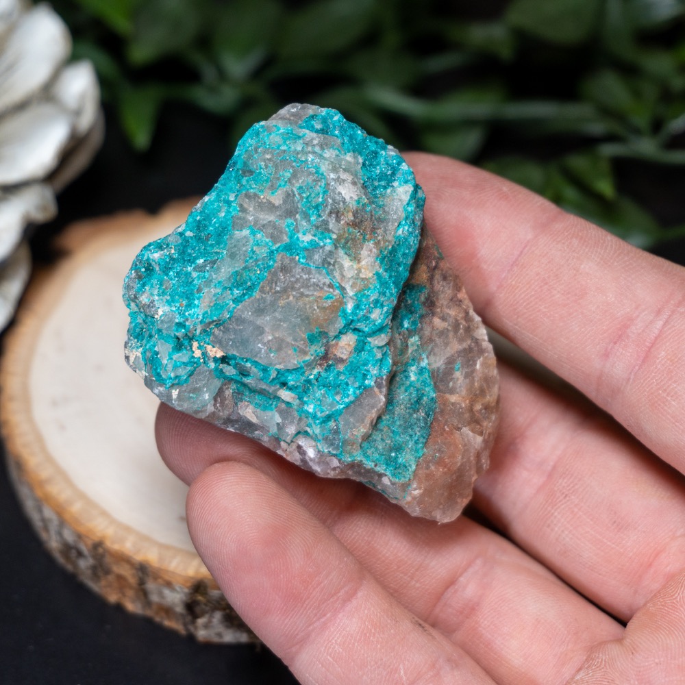 Small Dioptase on Quartz #1