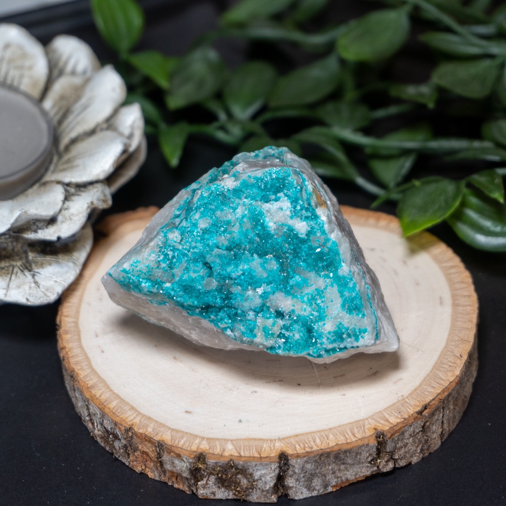 Small Dioptase on Quartz #2