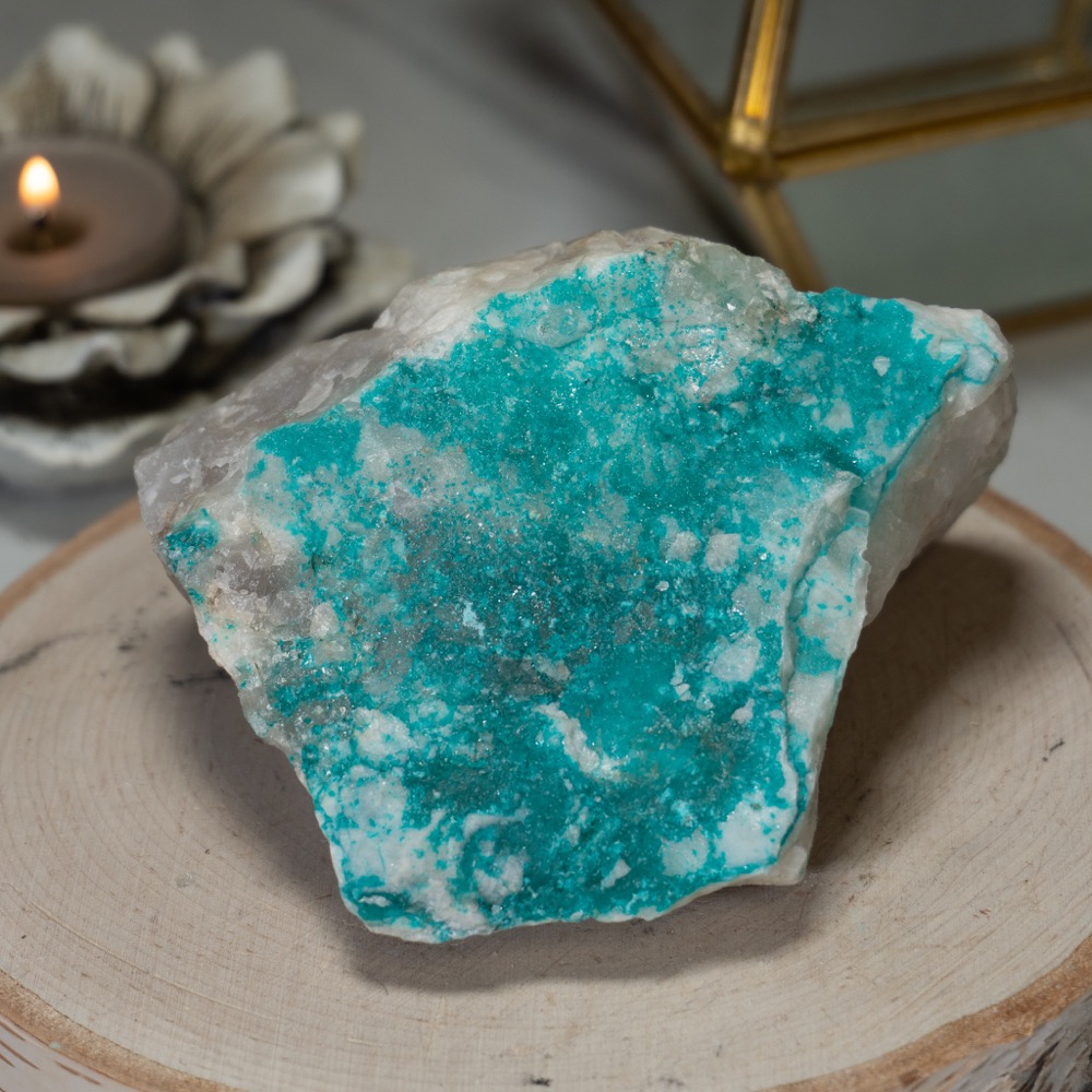 Medium Dioptase on Quartz #3