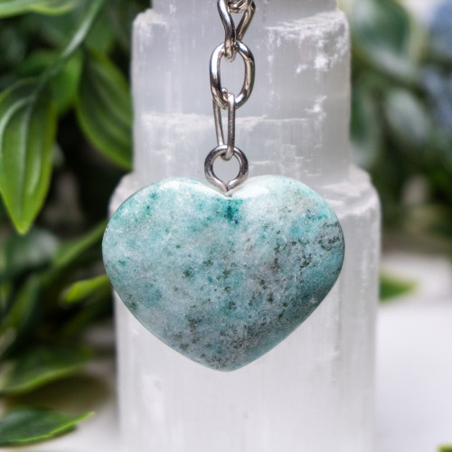 Amazonite Heart Key Chain #15