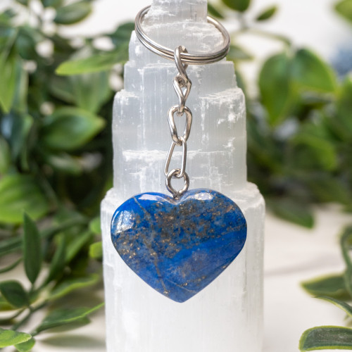 Lapis Lazuli Heart Key Chain #12