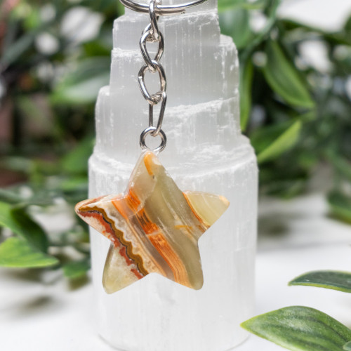 Green Onyx Star Key Chain #4