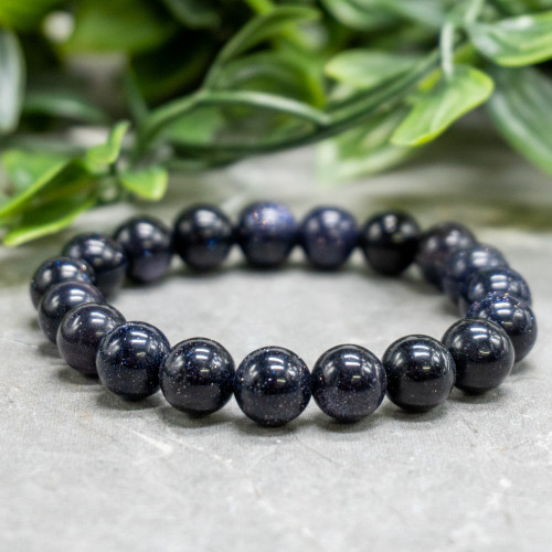 Blue Goldstone Bracelet 10mm