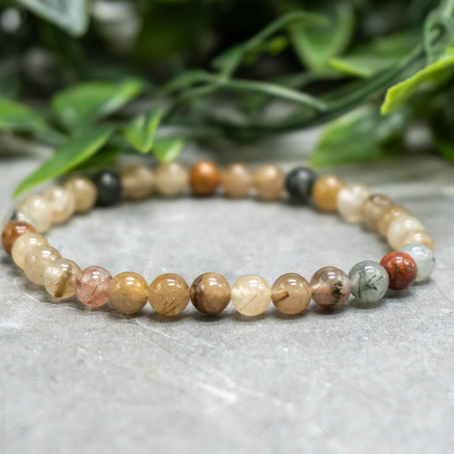 Rutile In Quartz Bracelet 6mm